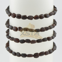 Small tiny amber beads bracelet raw cherry 18 cm